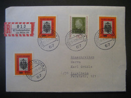 Deutschland BRD R-Zettel 1971- Reco-Beleg Gelaufen Von Ludwigshafen Nach Iggelheim Mit MiNr. 658 Und 659 - R- & V- Labels