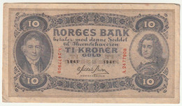 NORGE - 10 Kroner  1941 - Norvège