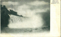 USA:New York, Rochester, Genesee River, Third Falls, Waterfall, Pre 1940 - Rochester