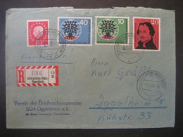 Deutschland BRD R-Zettel 1960- Reco-Beleg Gelaufen Von Ludwigshafen Nach Iggelheim - R- & V- Viñetas