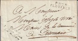 Département Conquis Marque Postale Avec Correspondance  P112P / FLORENCE 1810 - 1792-1815: Conquered Departments