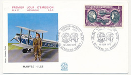 FRANCE - 2 Enveloppes FDC - P.A 10,00F Hélène Boucher / Maryse Hilsz - Paris / Levallois Perret 1972 - 1970-1979