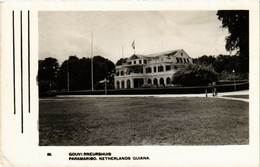 PC CPA PC CPA SURINAME PARAMARIBO, GOVERNMENT HOUSE, VINTAGE POSTCARD (b4787) - Suriname