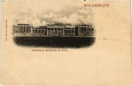 PC CPA MOZAMBIQUE, HOSPITAL MILITAR E CIVIL, VINTAGE POSTCARD (b20817) - Mozambique