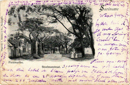 PC CPA PC CPA SURINAME PARAMARIBO, STOELMANSTRAAT, VINTAGE POSTCARD (b4778) - Surinam