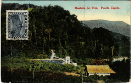 PC CPA PERU, MONTANA DEL PERU, PUENTE CAPELO, VINTAGE POSTCARD (b11067) - Pérou