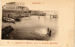 PC CPA DJIBOUTI / SOMALIA, CHENAL DE MARÉE, MAISON BOURHAN, Postcard (b13973) - Djibouti