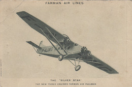 Avions - Aviation - Farman Air Lines - Avion "Silver Star" - 1919-1938: Fra Le Due Guerre