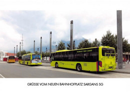 Sargans   Bahnhofplatz  Postauto Vaduz  Limitierte Auflage! - Sargans