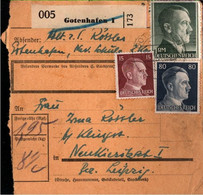 ! 1942 Gotenhafen ( Abs. Navigationsschule ) Nach Neukieritzsch, Paketkarte, Deutsches Reich, 3. Reich - Cartas