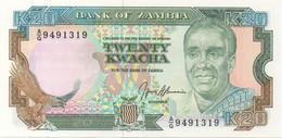 Zambie : 20 Kwacha 1989-1991 (UNC) - Zambie