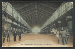 +++ CPA - BRUSSEL - BRUXELLES - Intérieur De La Gare Maritime  // - Transport (sea) - Harbour