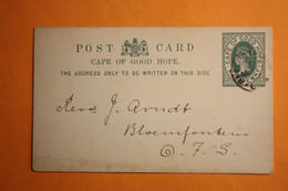 ENTIER POSTALE POUR BLOEMFONTEIN. - Cape Of Good Hope (1853-1904)
