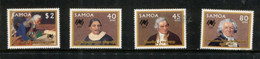 (stamps 15-10-2020)  Samoa - Set Of 4 Mint Stamps - Explorers - With Captain Cook And Others - Samoa