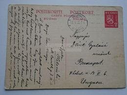 ZA332.10  Finland Suomi  Postal Stationery  Ganzsache  - 2 Markkaa  1939  Helsinki  - Dáné Gyula Painter - Postal Stationery