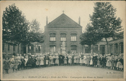 62 BARLIN / Ecole De Filles - Compagnie Des Mines De Noeux / CARTE ANIMEE - Barlin