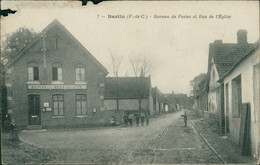 62 BARLIN / Bureau De Poste Et Rue De L'Eglise / - Barlin