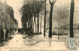 Châlons Sur Marne * La Crue De La Marne En Janvier 1910 * Rue Et Chemin De La Commune - Châlons-sur-Marne