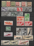 URSS - 1923/1979 - COLLECTION POSTE AERIENNE **/*/OB - QUELQUES SERIES EN DOUBLE - COTE YVERT ENV. 250 EUR. - 4 PAGES - Unused Stamps