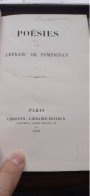 Poésies LEFRANC DE POMPIGNAN Ledoyen 1856 - Auteurs Français