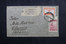 ARGENTINE - Enveloppe En Recommandé De Buenos Aires Pour Villarrica ( Paraguay ) En 1946 - L 73525 - Covers & Documents