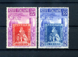 1951 REP. IT. SET MNH ** Centenario Primi Francobolli Di Toscana - 1946-60: Nuovi