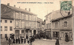 69 - SAINT LAURENT De CHAMOUSSET -- Place Du Platre - Saint-Laurent-de-Chamousset