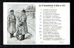 Military Les 10 Commandements Du Boche En 1915__(3630) - Patriotic