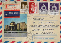 Roumanie > Aéroport CLUJ-NAPOCA - Lettre Par Avion Illustrée - 50e Anniv. Ligne Aérienne Nle Bucuresti - Galati - BE - Poststempel (Marcophilie)