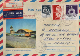 Roumanie > Aéroport KOGALNICEANU-CONSTANTA - Let. Par Avion Illustrée - 50e Anniv. Ligne Aérien. Nle Bucuresti - Galati - Postmark Collection