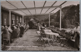 Lorch Am Rhein Espenschied - S/w Gaststätte Laukenmühle Lauxburg Im Wispertal 1   Terrasse - Rheingau