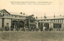 St Maurice * Asile National Des Convalescents * Omnibus Diligence * Parloirs Et Salle D'admission * Voiture * Arrivée - Saint Maurice