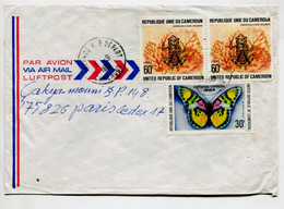 CAMEROUN - Affranchissement Sur Lettre - Animaux  Grenouille Papillon - Cameroon (1960-...)