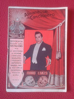 ANTIGUO CUADERNO LIBRITO O SIMIL ALMANAQUE DEL CANCIONERO MARIO LANZA BIOGRAFÍA ÉXITOS...ACTOR TENOR ÓPERA MÚSICA MUSIC. - Arts, Hobbies