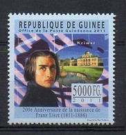 200th Anniversary Of Franz Liszt, (1811-1886) - Music Stamp - MNH (Guinea 2011) (1W1590) - Musique