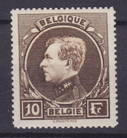 Belgium 1929 Mi. 262 I   10 Fr. Albert I. Montenez, MH* - 1929-1941 Gran Montenez