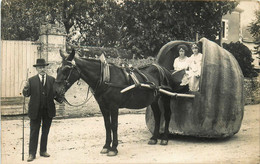 Nort Sur Erdre * Carte Photo * Parc De Port Mulon * Cavalcade 28 Aout 1928 * Attelage Char Mme BERNARD Et DAVID - Nort Sur Erdre