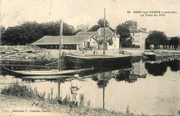 Nort Sur Erdre * Le Fond Du Port * Péniche Batellerie * Pêche à La Ligne* Voir Cachet Au Dos 82ème Territorial - Nort Sur Erdre