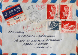 Roumanie > Lettre Par Avion - R - Affranchissements Divers - Départ De PLOIESTI Roumanie Vers La France - BE - Postmark Collection