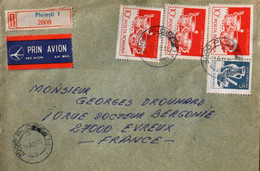 Roumanie > Lettre Par Avion - R - Affranchissements Divers - Départ De PLOIESTI Roumanie Vers La France - BE - Postmark Collection