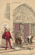 PC CPA FREEMASONRY, CARICATURE, LE SÉPARATION, Vintage Postcard (b14653) - Otros & Sin Clasificación