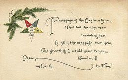 PC CPA FREEMASONRY, MASONIC GREETING CARD, Vintage Postcard (b14970) - Otros & Sin Clasificación