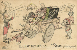 PC CPA FREEMASONRY, HUMOR, IL EST RESTÉ EN...PAMS, Vintage Postcard (b14371) - Otros & Sin Clasificación