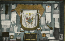 PC CPA FREEMASONRY, RELICS OF WASHINGTON, WASHINGTON LODGE, Postcard (b14681) - Otros & Sin Clasificación