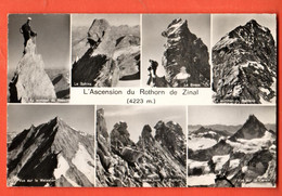 ZCC-10 Anniviers Multivue L'Ascension Du Rothorn De Zinal.  Non Circulé. Artag 3057, - Anniviers