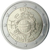 2 Euro ESTONIA 2012 10 Aniversario TYE EESTI - NUEVA - SIN CIRCULAR - NEW 2€ - Estonia