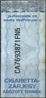 UNGHERIA - HUNGARY - ZARJEGY - Revenue Tax, Customs Administration For Tobacco And Cigarettes,Mint - Service