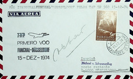1974. Portugal. 1º Voo TAP Funchal - Dusseldorf - Lettres & Documents