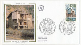 ANDORRE - Enveloppe FDC Soie =>  1,10 F Cal Pal De La Cortina - 26 Janvier 1980 - Principat D'Andorra - FDC