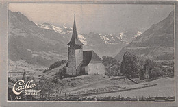 Frutigen Eglise - Niesen - Kirche - Bern -  Cailler 82 - Chocolat Au Lait - Texte Au Dos (~10 X 6 Cm) - Nestlé